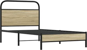 vidaXL Estructura de cama sin colchón 100x190 cm madera roble Sonoma Vidaxl