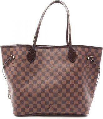 Louis Vuitton Brown Coated Canvas Leather Handbag Tote Bag (Pre-Owned)