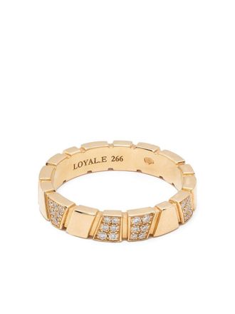 Loyal.e Paris Anello Ride & Love in oro giallo 18 carati con diamanti