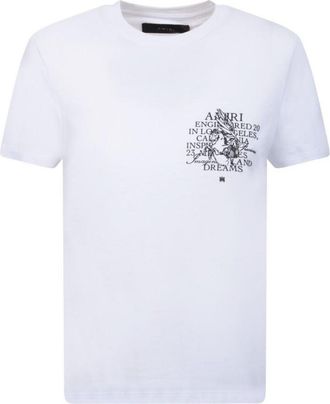 Amiri kostbare herinneringen ontwerp wit T-shirt