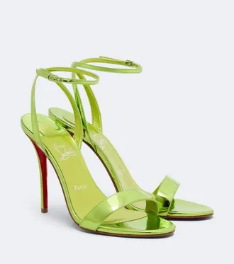 Christian Louboutin Miss Z mirrored leather sandals