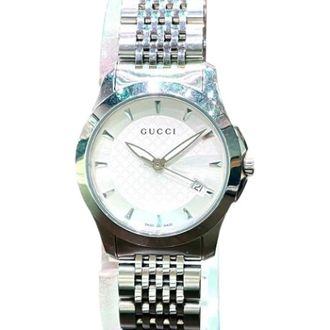 Gucci Pre-owned Vintage Polshorloge - Dames - Vintage Horloges - Wit - ONE Size - Vintage