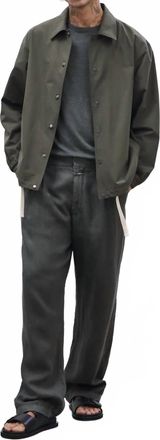 Closed Blomberg Wide Linen Pants In Pepper Grey
