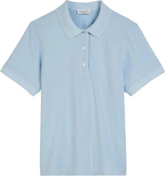 Marc O'Polo short-sleeve polo shirt - women - Elastane/Cotton - L - Blue