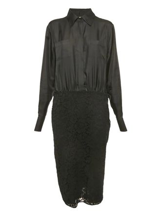 Valentino Abito in pizzo a fiori - Nero