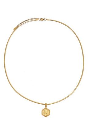 Petit Moments Initial Pendant Necklace in Gold-N at Nordstrom