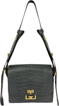 Givenchy Pre-owned Medium Eden Crossbody Shoulder Bag - Dames - Vintage Schoudertas - Grijs - ONE Size - Leer - Vintage