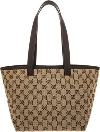 Gucci Totissima Small Coated Canvas & Leather Tote