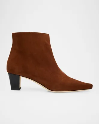 Manolo Blahnik Jaima Suede Ankle Boots