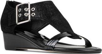 Donald J Pliner Mid Wedge Sandal in Black at Nordstrom, Size 10