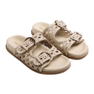 Gioseppo Sliders, female, Beige, Size: 10 US Leather Woven Sandals