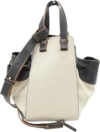 Loewe Pre-owned Borsa a Spalla Piccola Hammock con Coulisse in Pelle di Vitello - - Pre-owned - Donna - Beige - ONE SIZE