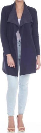 Rain + Rose No More Blues Cardigan In Navy