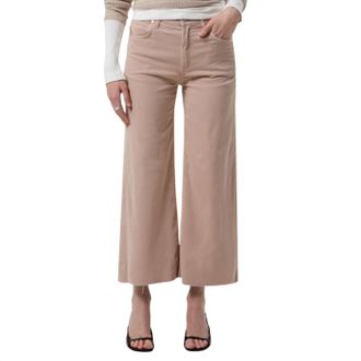 Citizens Of Humanity Lyra Wide Leg Crop Corduroy Jeans In Pale Stone