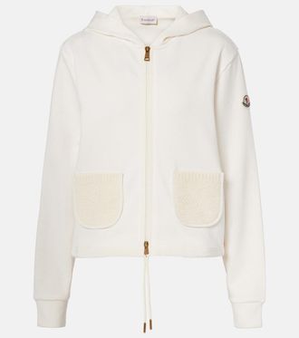 Moncler Cotton-blend zip-up hoodie