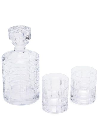 Ralph Lauren Home Hudson Plaid glass gift set - unisex - glass - One Size - White