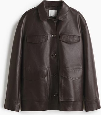 H&M Lederjacke - Brown