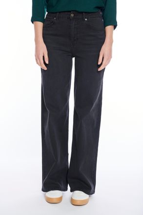 Hailys High-waist-Jeans HAILYS LG HW C JN Ka44ddy, Damen, Gr. XXL (44), N-Gr, schwarz, Denim/Jeans, Obermaterial: 92% Baumwolle, 6% Elastomultiester, 2% Elas