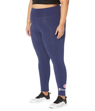 Champion Womens, Authentic, Moisture Wicking, 7/8 Leggings, 25 (Plus, Athletic Navy-586169, XS