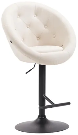 Clp Sgabello Da Bar London V2 In Tessuto Crema Nero