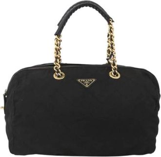 Prada Pre-owned Vintage Leather Handbag - Dames - Vintage Handtas - Zwart - ONE Size - Leer - Vintage