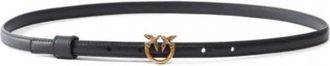 Pinko Love Berry H3 Riem - Dames - Riemen - Zwart - S - Leer - Accessoires