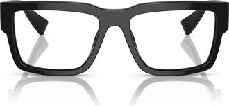 Miu Miu 0mu 02xv Rectangular Black Acetate Sunglasses