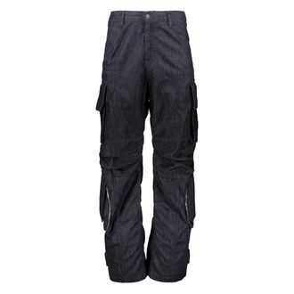 Diesel Wide Jeans, male, Blue, Size: W33 Cargo Jeans