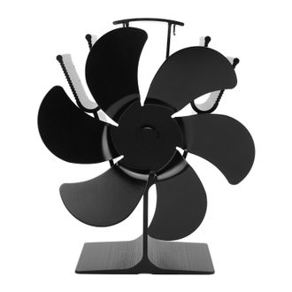 OEM Ventilador De Convecci&oacute;n T&eacute;rmica Para Chimenea - Arranque Autom&aacute;tico - Resistente A Altas Temperaturas - 6 Aspas Negras