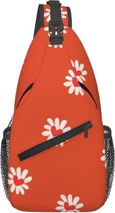 Generic Sunflower Red Shoulder Bag Adjustable Crossbody Bag Trendy Crossbody Bags For Casual Traveling Women