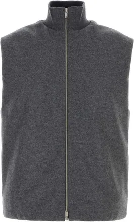 Jil Sander Grey Mock Collar Jacket