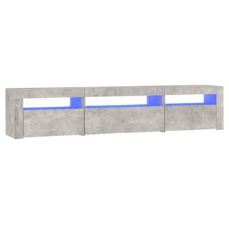 Berkfield Home TV Cabinet with LED Lights Concrete Grey 195x35x40 cm | Size: 195 x 35 x 40 cm