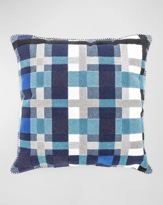 MacKenzie-Childs Boathouse Plaid Outdoor Pillow