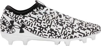 Under Armour Magnetico Select 5 voetbalschoenen voor heren, voor harde ondergrond (Zwart, Wit)