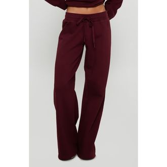 Princess Polly Dodie Wide Leg Sweatpants in Washed Currant at Nordstrom, Size 10