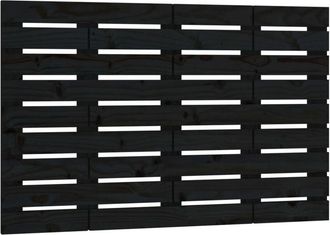 vidaXL Cabecero de cama de pared madera maciza pino negro 81x3x63 cm Vidaxl
