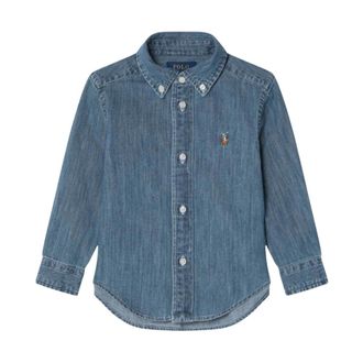 Polo Ralph Lauren Sportshirt - Heren - Spijkeroverhemden - Blauw - M - Denim - Overhemden