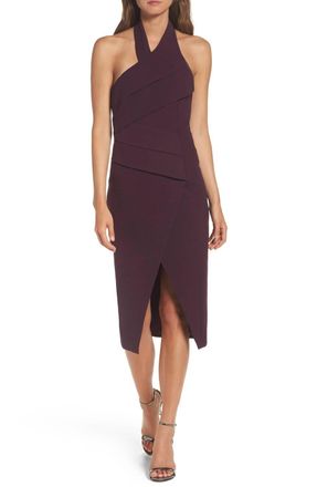C/Meo Collective Womens Stop Midi Dress In Burgundy
