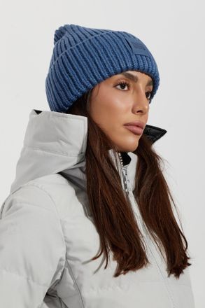 UGG Beanie With Logo Patch, Unisex, Blue