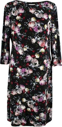 Erdem Black Floral Reese Midi Dress Size XL