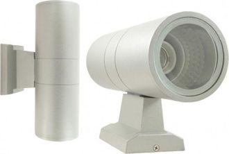 Trade Shop Trade Shop Traesio - Trade Shop - Applique Faretto Plafoniera Doppio Faretto Fascio Tondo Grigio Tubo Alluminio