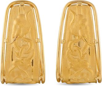 Carrera y Carrera 18K Yellow Gold Elephant Earrings CA18-061926