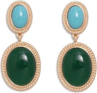Petit Moments Mia Cabochon Drop Earrings in Gold at Nordstrom
