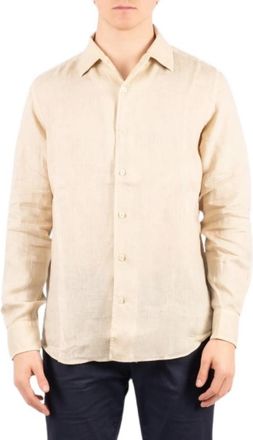 Saint Barth Raphael Shirt - Heren - Casual Overhemden - Beige - M - Linnen - Overhemden