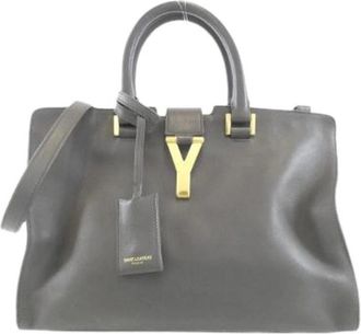 Saint Laurent Pre-owned Y Ligne Mini Calf Handbag - Dames - Vintage Handtas - Grijs - ONE Size - Vintage