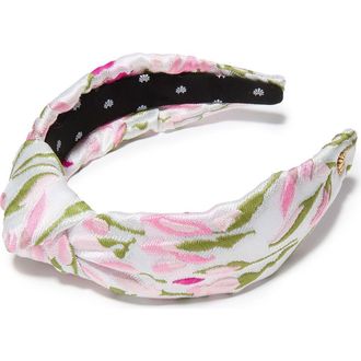 Lele Sadoughi Tulip Print Knotted Headband in Blush at Nordstrom
