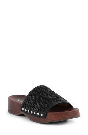 Seychelles Fantasy Raffia Platform Sandal in Black at Nordstrom, Size 11