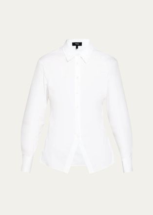 Theory Cutaway Button-Front Shirt