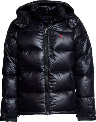 Polo Ralph Lauren Glanzende Pufferjas - Heren - Gewatteerde jassen - Zwart - S - Leer - Jassen
