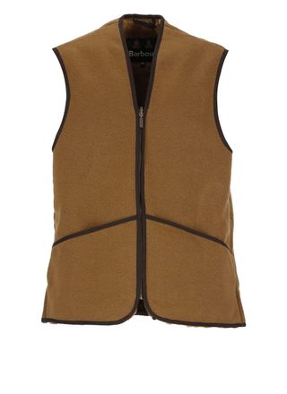 Barbour Warm Pile Waistcoat Zip Sleeveless Jacket